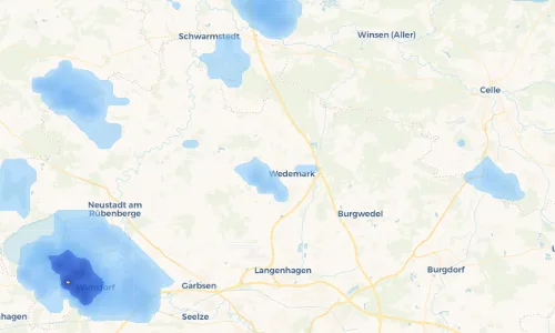 Regenradar Vorschaubild - Aktuelle Niederschläge in Mellendorf und Umgebung