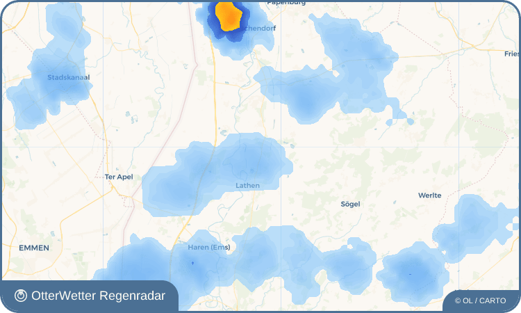 OtterWetter Regenradar-Widget Melstrup-Siedlung