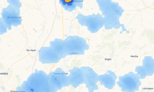Regenradar Vorschaubild - Aktuelle Niederschläge in Melstrup und Umgebung