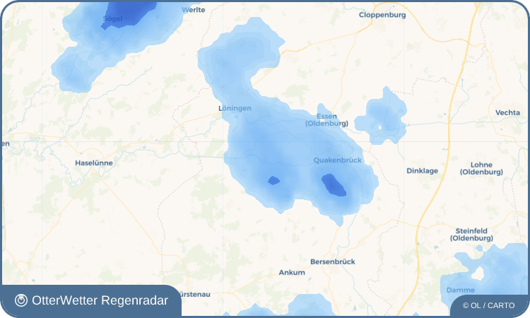 Widget-Vorschau für Menslage Wetter-Widget-Vorschau mit Vorhersagedaten für Menslage