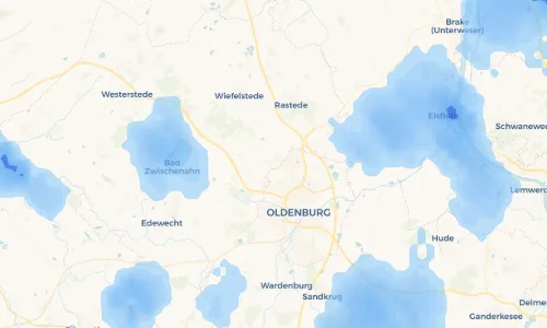 Regenradar Vorschaubild - Aktuelle Niederschläge in Metjendorf und Umgebung