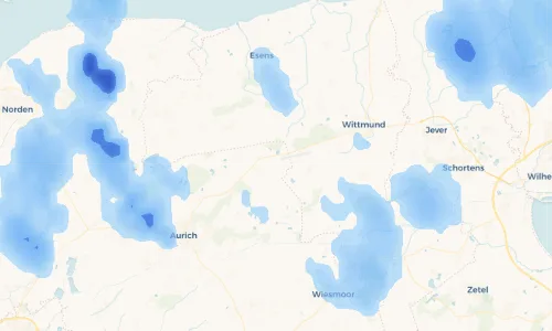 Regenradar Vorschaubild - Aktuelle Niederschläge in Middels-Osterloog und Umgebung