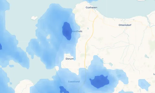 Regenradar Vorschaubild - Aktuelle Niederschläge in Midlum und Umgebung