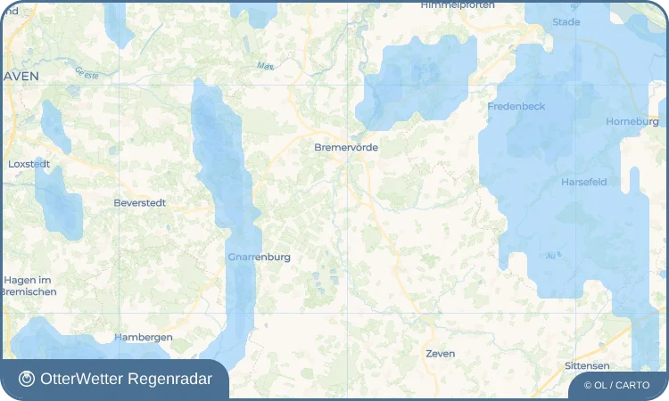 Wetter-Widget-Vorschau mit Vorhersagedaten für Minstedt