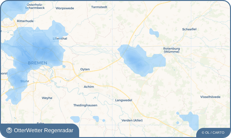 OtterWetter Regenradar-Widget Mitteldorf