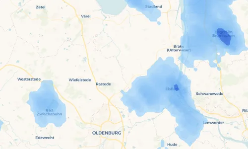 Regenradar Vorschaubild - Aktuelle Niederschläge in Moorseite und Umgebung