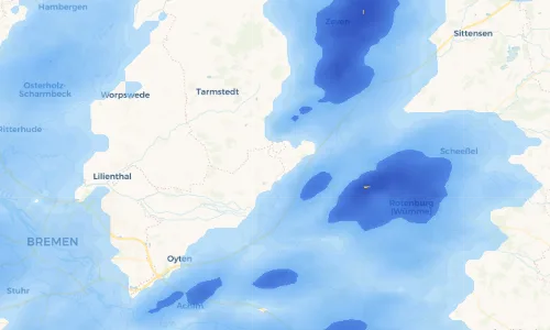 Regenradar Vorschaubild - Aktuelle Niederschläge in Narthauen und Umgebung