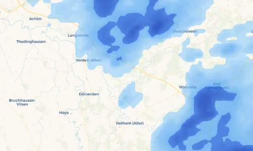 Regenradar-Vorschau: aktuelle Niederschläge in Neddenaverbergen und Umgebung