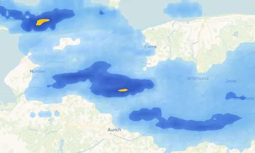 Regenradar Negenmeerten: aktuelle Niederschläge in Negenmeerten und Umgebung, Stand 24. Oktober 2026 um 8:30 Uhr