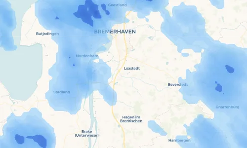 Regenradar Vorschaubild - Aktuelle Niederschläge in Nesse und Umgebung