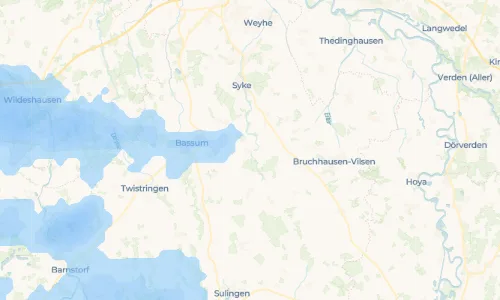 Regenradar Vorschaubild - Aktuelle Niederschläge in Neubruchhausen und Umgebung
