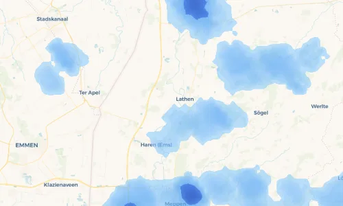 Regenradar Vorschaubild - Aktuelle Niederschläge in Niederlangen und Umgebung