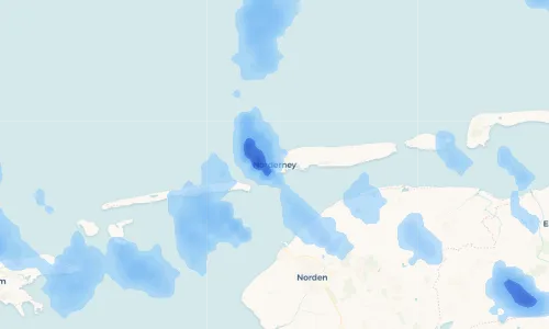 Regenradar Vorschaubild - Aktuelle Niederschläge in Norderney und Umgebung