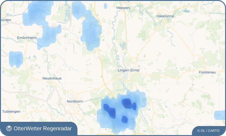 Widget-Vorschau für Nordlohne Wetter-Widget-Vorschau mit Vorhersagedaten für Nordlohne
