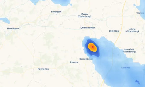 Regenradar Vorschaubild - Aktuelle Niederschläge in Nortrup und Umgebung