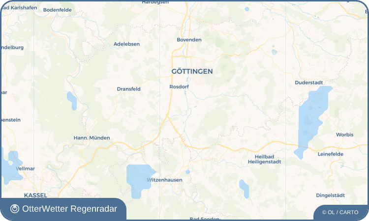 OtterWetter Regenradar-Widget Obernjesa