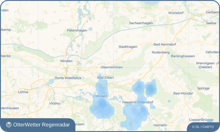 Wetter-Widget-Vorschau mit Vorhersagedaten für Obernkirchen