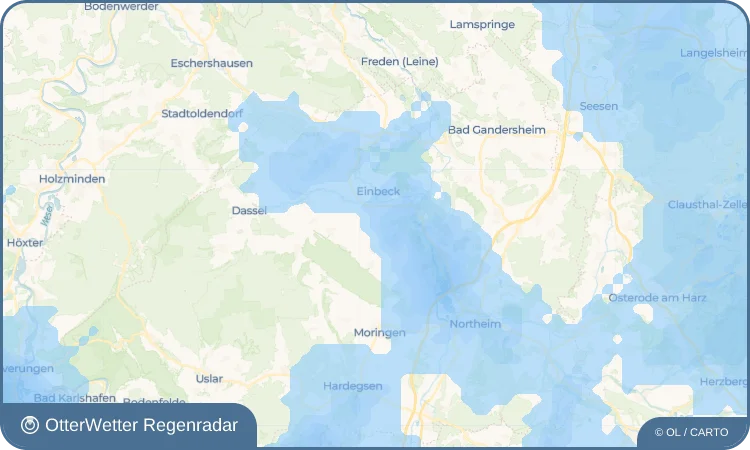 Wetter-Widget-Vorschau mit Vorhersagedaten für Odagsen