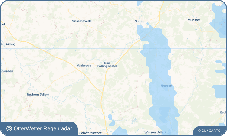 OtterWetter Regenradar-Widget Oerbke