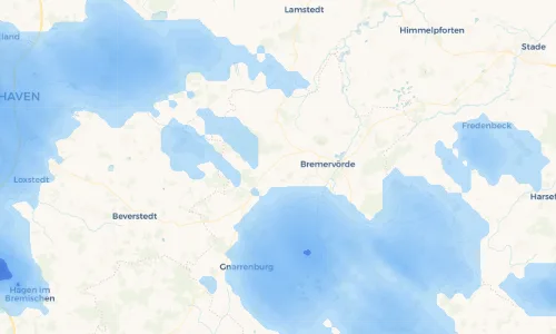 Regenradar Vorschaubild - Aktuelle Niederschläge in Oerel und Umgebung