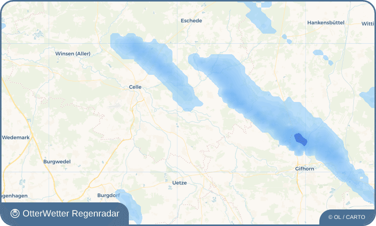 Wetter-Widget-Vorschau mit Vorhersagedaten für Offensen