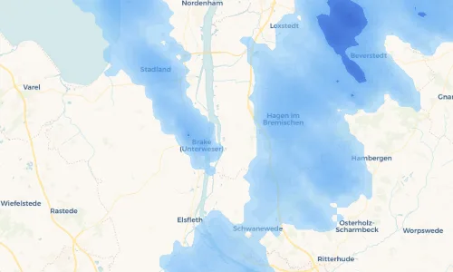 Regenradar Vorschaubild - Aktuelle Niederschläge in Offenwarden und Umgebung