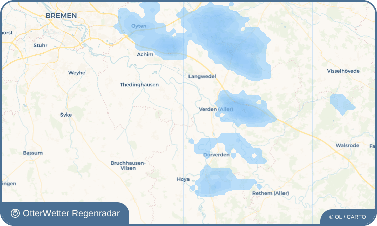 OtterWetter Regenradar-Widget Oiste