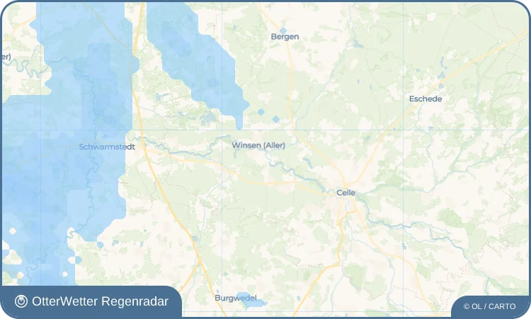 Wetter-Widget-Vorschau mit Vorhersagedaten für Oldau
