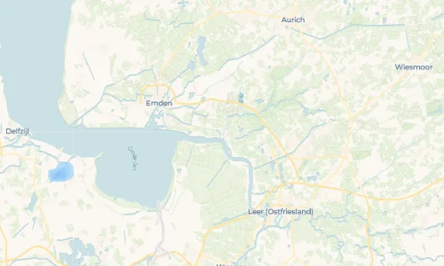 Regenradar Oldersum: aktuelle Niederschläge in Oldersum und Umgebung, Stand 27. Oktober 2026 um 0:10 Uhr