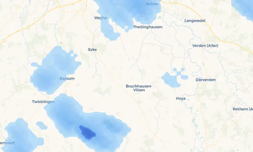 Regenradar Vorschaubild - Aktuelle Niederschläge in Ortheide und Umgebung