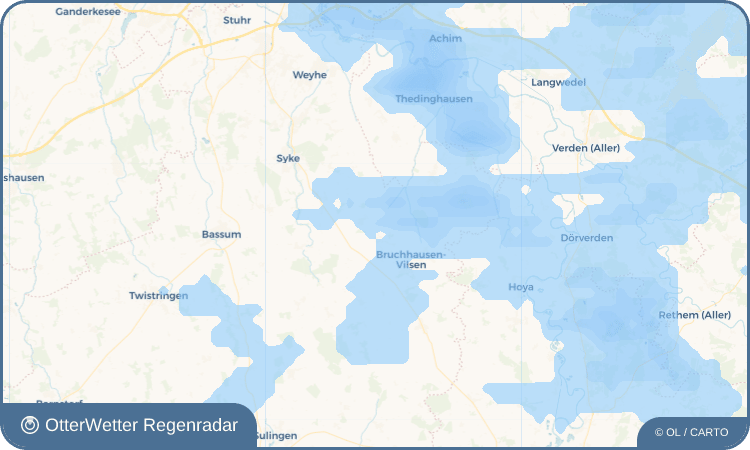 OtterWetter Regenradar-Widget Ortheide