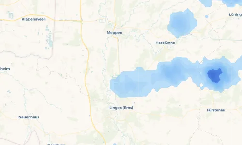 Regenradar Vorschaubild - Aktuelle Niederschläge in Osterbrock und Umgebung