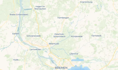 Regenradar Vorschaubild - Aktuelle Niederschläge in Osterholz-Scharmbeck und Umgebung