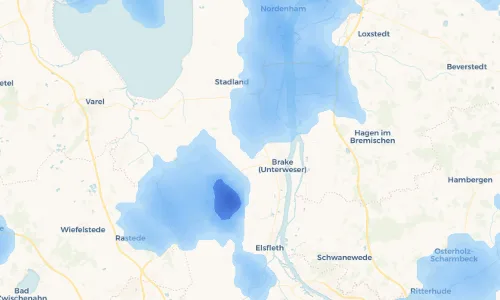Regenradar Vorschaubild - Aktuelle Niederschläge in Ovelgönne und Umgebung