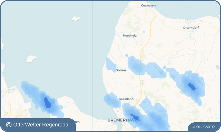 OtterWetter Regenradar-Widget Padingbüttel