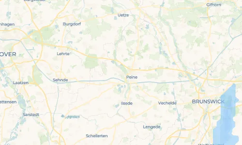Regenradar-Vorschau: aktuelle Niederschläge in Peine-Telgte und Umgebung