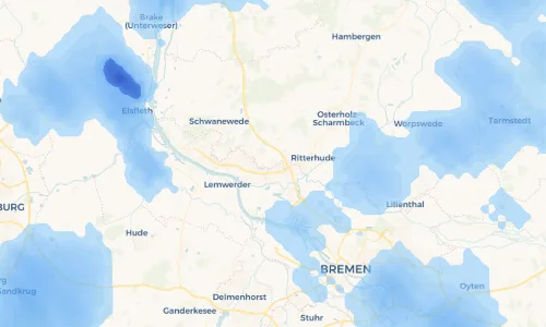 Regenradar Vorschaubild - Aktuelle Niederschläge in Platjenwerbe und Umgebung