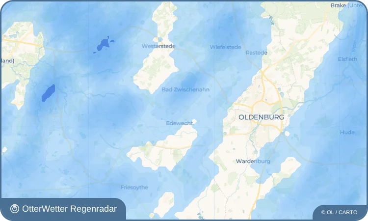 Widget-Vorschau für Portsloge Wetter-Widget-Vorschau mit Vorhersagedaten für Portsloge