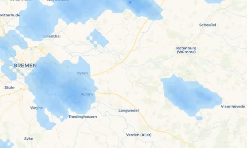 Regenradar Vorschaubild - Aktuelle Niederschläge in Posthausen und Umgebung