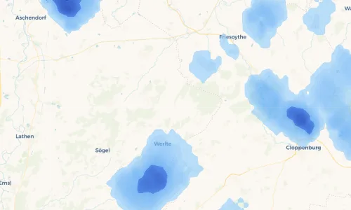Regenradar Vorschaubild - Aktuelle Niederschläge in Rastdorf und Umgebung