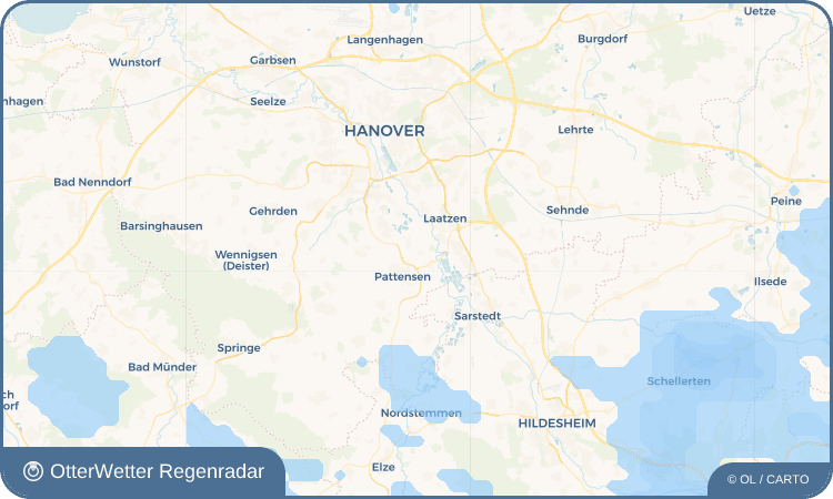 OtterWetter Regenradar-Widget Reden