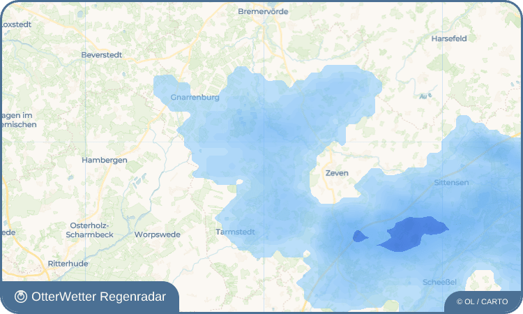 OtterWetter Regenradar-Widget Rhadereistedt