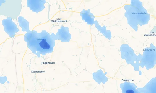 Regenradar Vorschaubild - Aktuelle Niederschläge in Rhaudermoor und Umgebung
