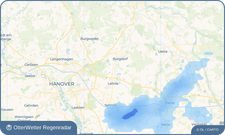 OtterWetter Regenradar-Widget Röddensen