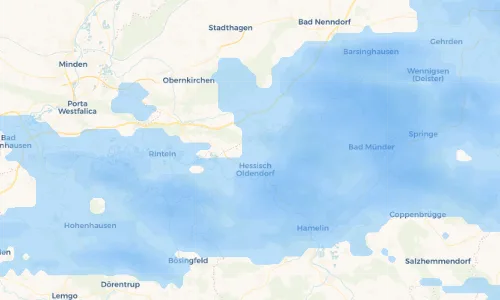 Regenradar-Vorschau: aktuelle Niederschläge in Rohden und Umgebung