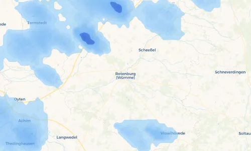 Regenradar Vorschaubild - Aktuelle Niederschläge in Rotenburg (Wümme) und Umgebung
