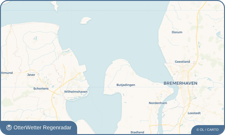 Widget-Vorschau für Ruhwarden Wetter-Widget-Vorschau mit Vorhersagedaten für Ruhwarden