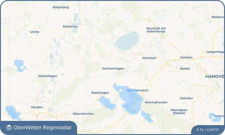 OtterWetter Regenradar-Widget Sachsenhagen