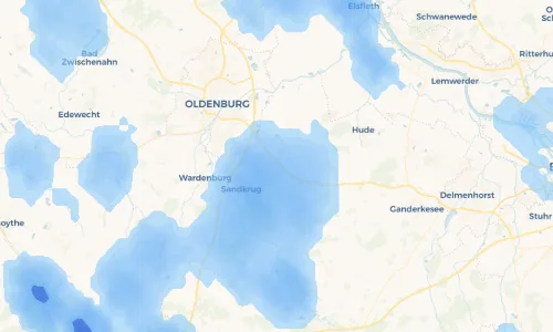 Regenradar Vorschaubild - Aktuelle Niederschläge in Sandtange und Umgebung