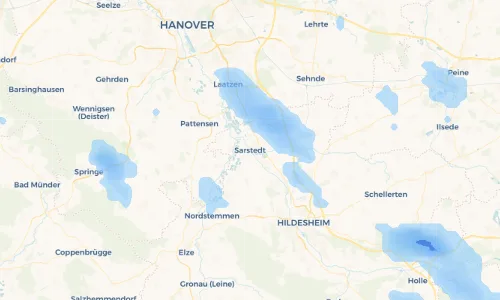 Regenradar Vorschaubild - Aktuelle Niederschläge in Sarstedt und Umgebung